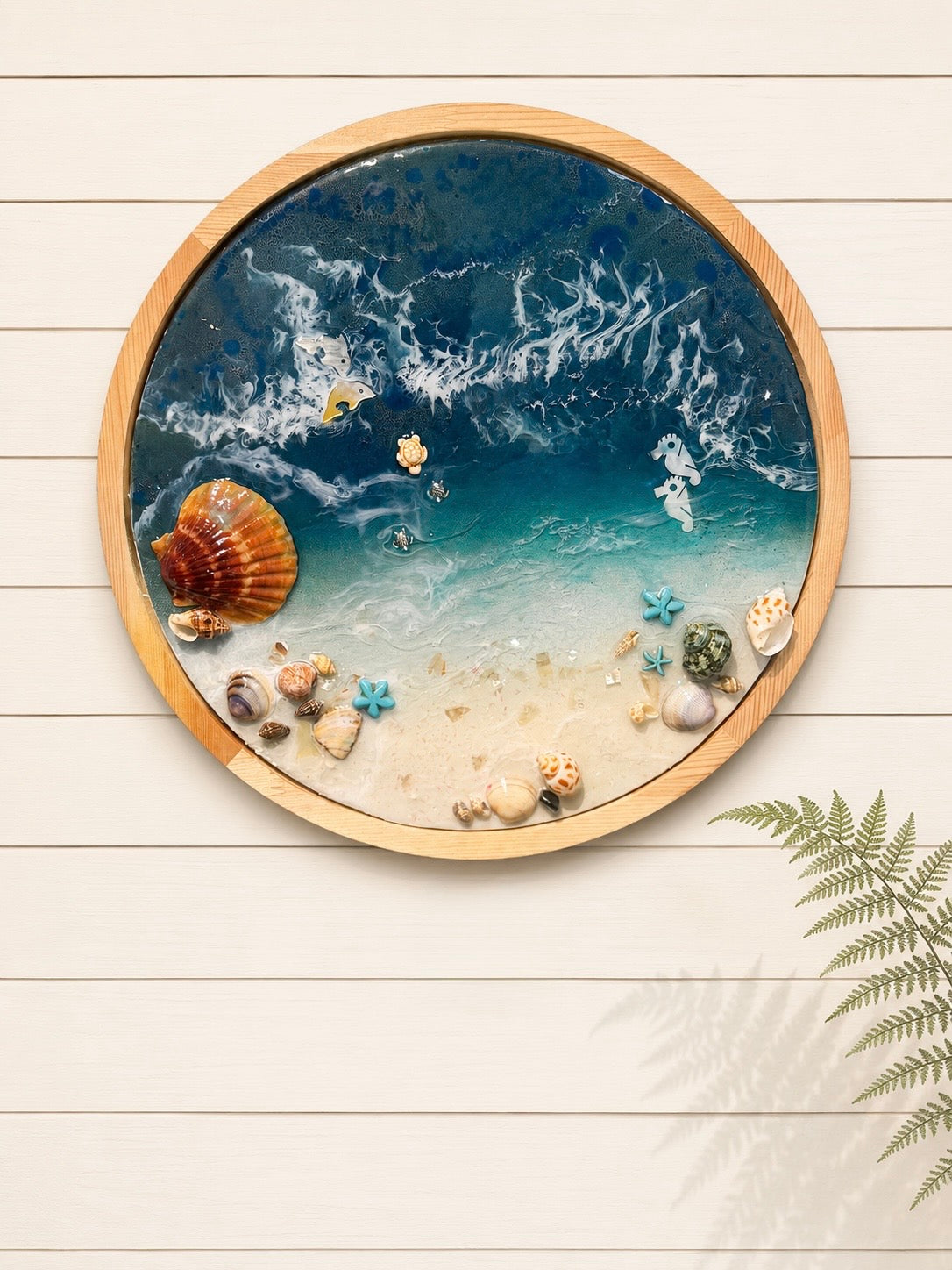 Framed Resin Coastal Canvas