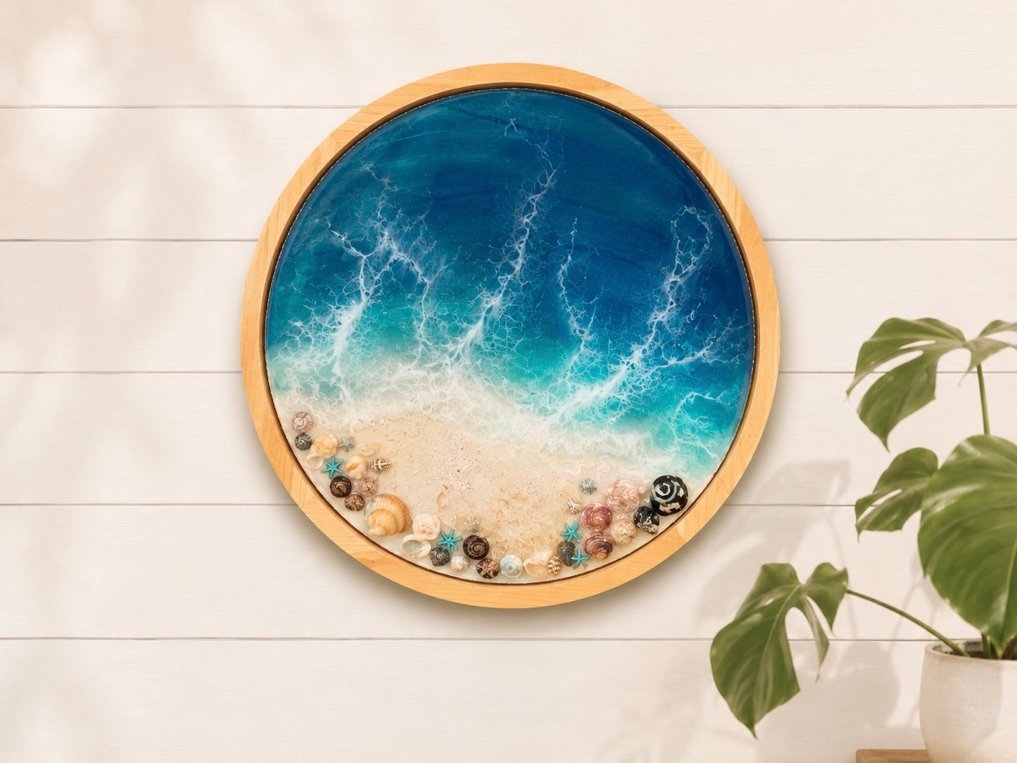 Framed Resin Coastal Canvas
