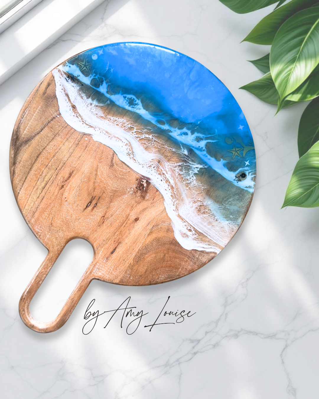 Round Resin Paddle Platter