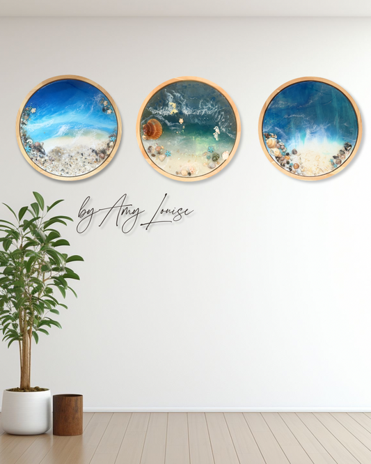 Framed Resin Coastal Canvas